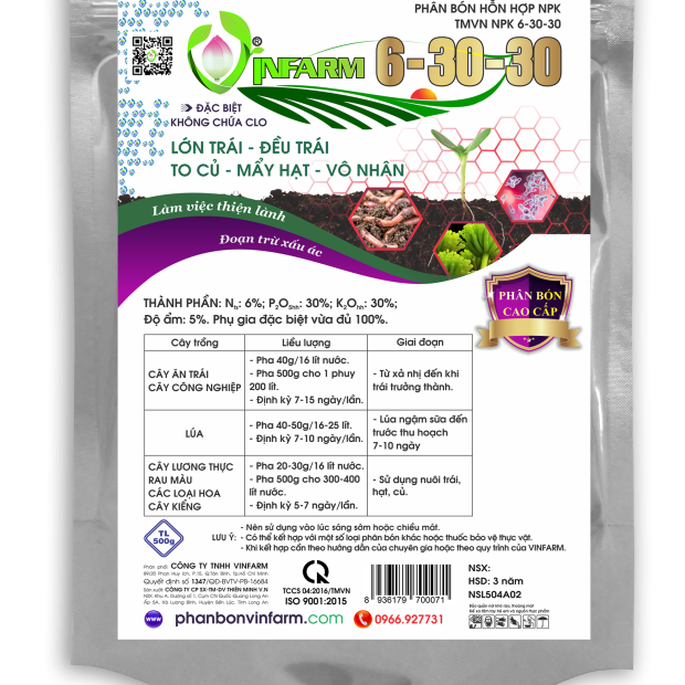 VINFARM 6-30-30 (GÓI 500g)